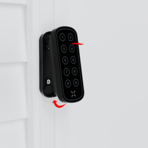 BLACK xPad smart keypad - weatherproof LED-lit wireless keypad for key code access, compatible with BLACK X Euro profile and Deadbolt locks. Provides secure temporary or permanent codes via the BLACK X App, ideal for guests, renters, or service personnel. 