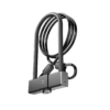 Steel security cable with looped ends for bike locking.