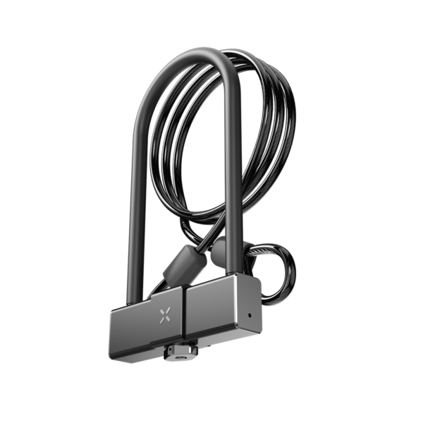 Steel security cable with looped ends for bike locking.