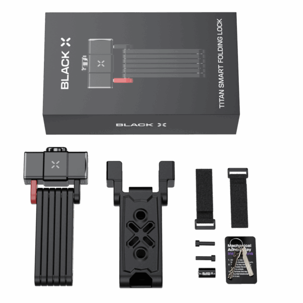 Titan Smart Folding Lock - a compact, smart bike lock with advanced anti-theft technology. Ideal for securing bicycles and electric scooters.