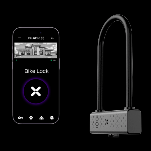 BLACK X Titan RockSolid Smart U-Lock - Angle grinder-resistant smart bike lock