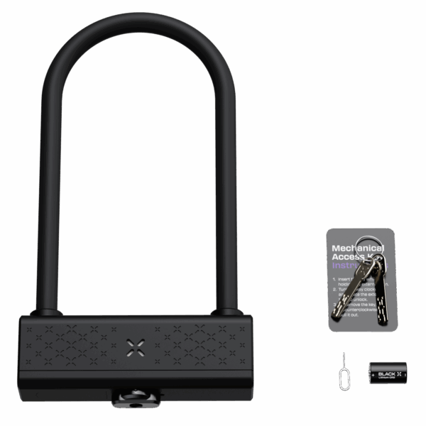 BLACK X Titan RockSolid Smart U-Lock - Angle grinder-resistant smart bike lock