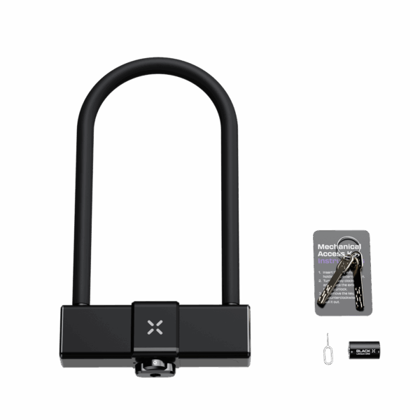 BLACK X Titan Smart U-Lock - hardened steel shackle