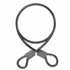 Steel security cable with looped ends for bike locking.