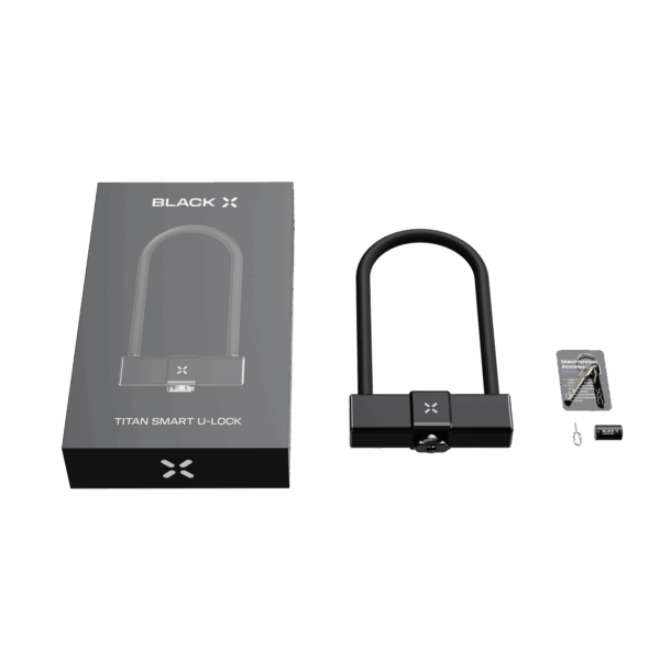 BLACK X Titan Smart U-Lock - hardened steel shackle